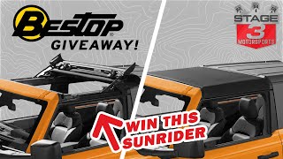 2021 - 2022 Bronco Bestop Black Twill Sunrider for Hardtop Giveaway!