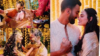 KL Rahul & Athiya Shetty  Share Unseen Pictures From Their Haldi Ceremony #athiyashetty #klrahul
