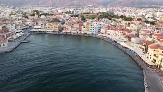 The view from above of Chania (a city in Crete, Greece)