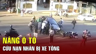 Người dân nâng ô tô, cứu nạn nhân bị xe tông lọt dưới gầm sau tai nạn liên hoàn | BGT