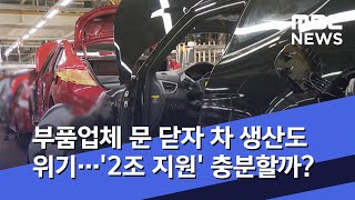 부품업체 문 닫자 차 생산도 위기…'2조 지원' 충분할까? (2020.06.19/뉴스데스크/MBC)