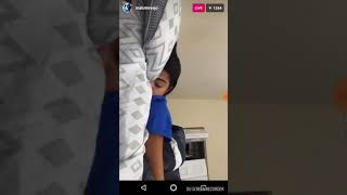 Malu trevjo falls asleep on Instagram live !! 😮 9/25