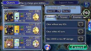 [DFFOO] Catter Coop Mission LV.70 Almost 200k Score!