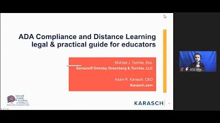 ADA Compliance and Distance Learning - 1/20/21 Webinar