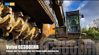 Volvo EC380EHR... Landschaftspflege mit Mulcher bei Firma Bucher