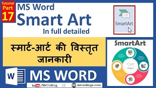 MSWORD-017-SmartArt in MS Word With Example | Hindi Tutorial | Basic to Advance