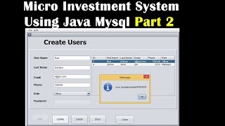 Micro Investment System Using Java Mysql Part 2