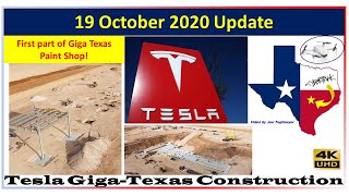 Tesla Gigafactory Texas 19 October 2020 Cyber Truck & Model Y Factory Construction Update (09:30AM)