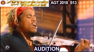 Brian King Joseph Electric Violinist INSPIRATIONAL America's Got Talent 2018 Audition AGT