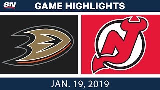 NHL Highlights | Ducks vs. Devils - Jan. 19, 2019