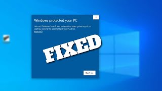 Microsoft defender smartscreen prevented an unrecognised app from starting- SOLVED