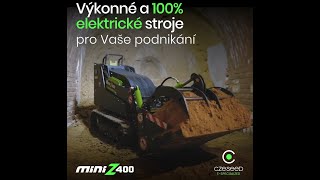 FGI MiniZ 400 | Kompaktní elektrický pásový nakladač | Stavba vinných sklepů na Jižní Moravě