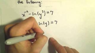 Implicit Differentiation - Basic Example 1 / 3