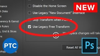 ⚠ PHOTOSHOP UPDATE: New Check Box Brings Back SHIFT KEY for Proportional Transform!