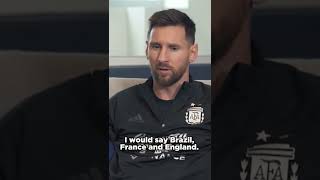 Messi's favorite picks in the World Cup 🤔 🇦🇷🇧🇷🇫🇷🏴󠁧󠁢󠁥󠁮󠁧󠁿