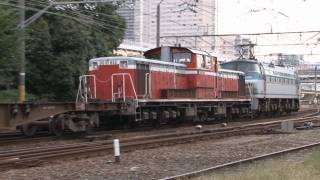 JR貨物 EF66 125号機+DD51 852号機(ムド) 貨物列車2074レ 横川～広島 2011.10