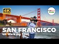 San Francisco, California 4K Walking Tour - Golden Gate Bridge - with Captions