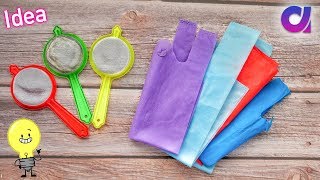 Best use of waste Strainer & fabric carry bag Craft idea | DIY Home Decor | Artkala