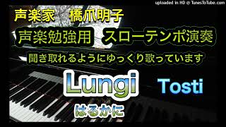 声楽家　橋爪明子　声楽勉強用　スローテンポ演奏　　トスティ　はるかに　Tosti　Lungi　　音声のみ