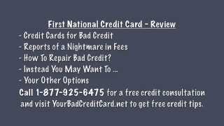 First National Credit Card - First National CC