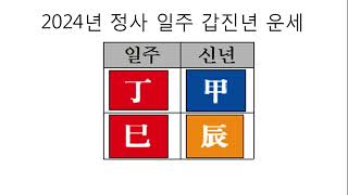 2024년 정사 일주 갑진년 운세