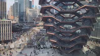 The Vessel in Hudson Yards in New York City in Time Lapse