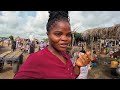 Rural market day in Assahoun village . Cheapest mass food market in Togo west Africa 🌍
