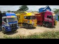 Rc Handmade Scania Truk Tronton Oleng Hino 500, Isuzu Giga Muat berat Dump Truk Fuso 220ps Rem Blong