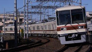 (リバイバル塗装) 新京成電鉄8800形8813F 旧新京成色復刻塗装電車 普通松戸行き 前原駅発車