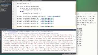 Python: Crack a Monoalphabetic Cipher, p2- Frequency Analysis