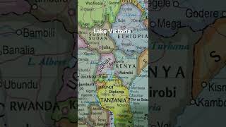 Lake Victoria and it's surrounding countries: Kenya, Tanzania and Uganda