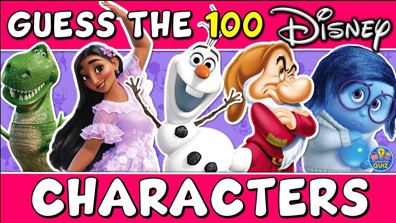 Guess The 100 Disney Characters Quiz Part 3 рџџ в ђ Movie Quiz Triva