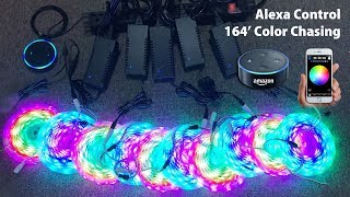 164ft/50m WiFi Alexa Color Chasing LED Strip Light kit on Amazon