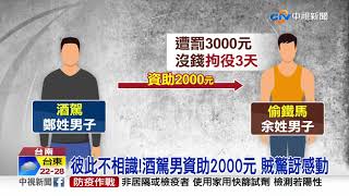 同是天涯淪落人!酒駕男掏2千 暖心助竊賊│中視新聞 20211102