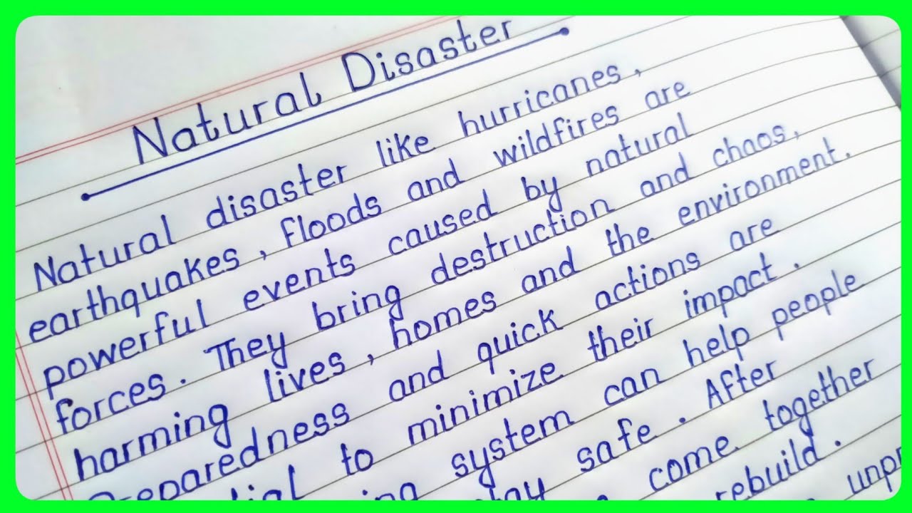 Essay On Natural Disaster In English Natural Disaster Essay Writing