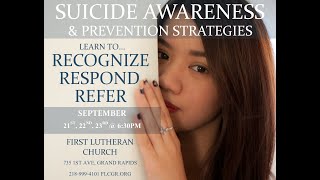 Suicide Awareness and prevention - Recognize