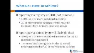 Video How to Avoid a 2014 eRx and 2015 PQRS Payment Adjustment