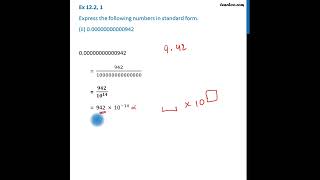 Ex 10.2, 1 (ii) - Express in standard form (ii) 0.00000000000942 - Class 8 - Teachoo