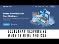How to make a Bootstrap Responsive website html and css | Source code
