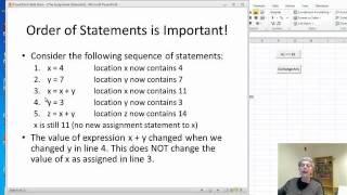 The Assignment Statement