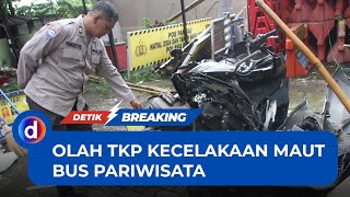 Olah TKP Kecelakaan Maut di Batu, Bus Tak Punya Izin Angkut-KIR Mati