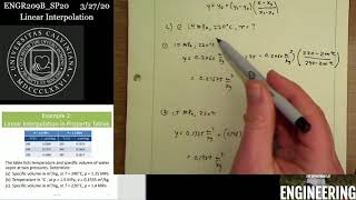 ENGR209B Thermo: Linear Interpolation in Steam Tables Part C