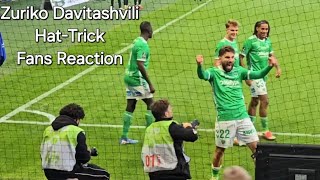 Zuriko Davitashvili Hat-Trick ● Fans Reaction ● St Etienne vs Auxerre 3:1 ● 05.10.2024