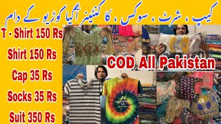 Imported T- Shirts Container In sher shah market karachi | Shirt | Cap | Socks | Baby Baba Garments