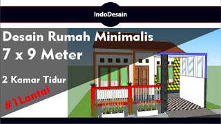 Desain Rumah 7x9 Meter | 2 Kamar Tidur