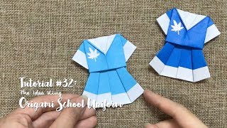 How to Make DIY Origami Cute School Uniform? | The Idea King Tutorial #32