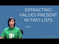 Easy Excel formula to extract values present in two lists