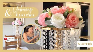📦 NUPTIO UNBOXING | Gorgeous Tall Crystal Flower Stand Wedding Centerpieces | Reviews