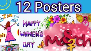 Women's Day Posters, 8th March Posters, Women's day drawing ideas, Women's day drawing