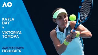 Kayla Day v Viktoriya Tomova Highlights | Australian Open 2024 First Round